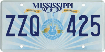 MS license plate ZZQ425