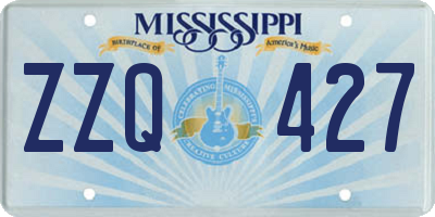 MS license plate ZZQ427
