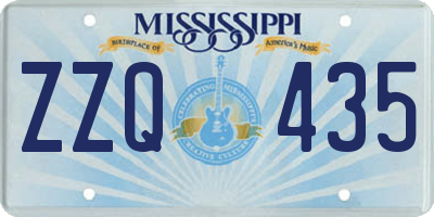 MS license plate ZZQ435