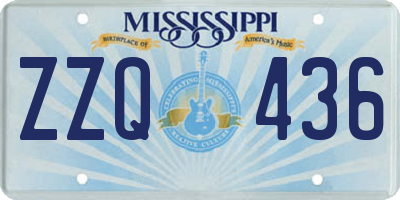 MS license plate ZZQ436