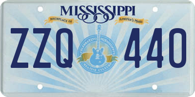 MS license plate ZZQ440