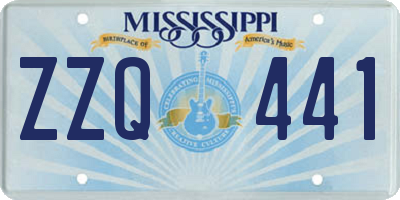 MS license plate ZZQ441