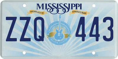 MS license plate ZZQ443