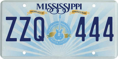 MS license plate ZZQ444