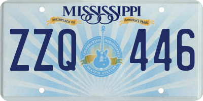 MS license plate ZZQ446