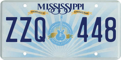 MS license plate ZZQ448