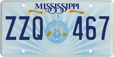 MS license plate ZZQ467