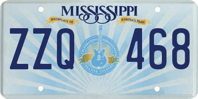 MS license plate ZZQ468