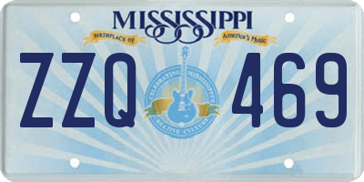 MS license plate ZZQ469