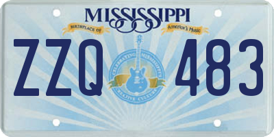 MS license plate ZZQ483