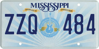 MS license plate ZZQ484