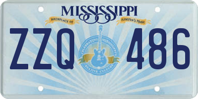 MS license plate ZZQ486
