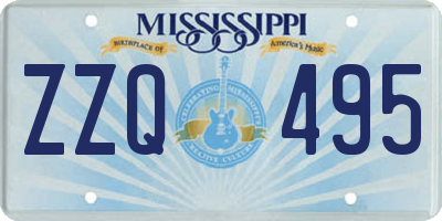 MS license plate ZZQ495