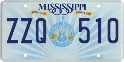 MS license plate ZZQ510