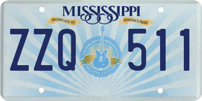 MS license plate ZZQ511