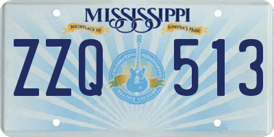 MS license plate ZZQ513