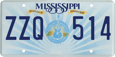 MS license plate ZZQ514