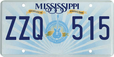 MS license plate ZZQ515