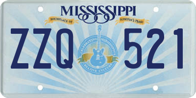 MS license plate ZZQ521