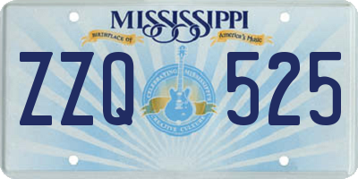 MS license plate ZZQ525
