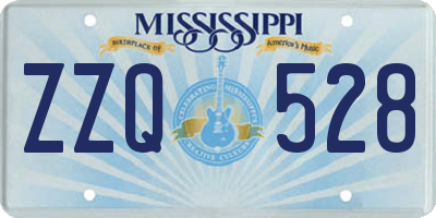 MS license plate ZZQ528