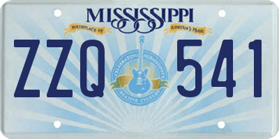 MS license plate ZZQ541