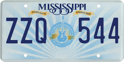MS license plate ZZQ544