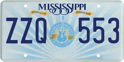 MS license plate ZZQ553