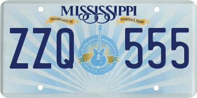 MS license plate ZZQ555