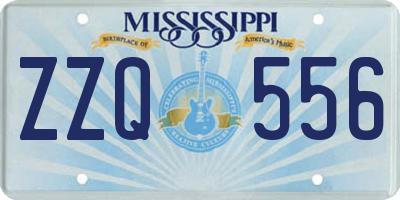 MS license plate ZZQ556