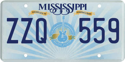 MS license plate ZZQ559