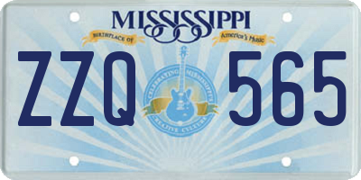 MS license plate ZZQ565