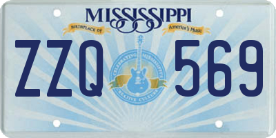 MS license plate ZZQ569