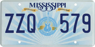 MS license plate ZZQ579