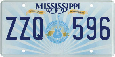 MS license plate ZZQ596