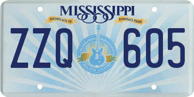 MS license plate ZZQ605