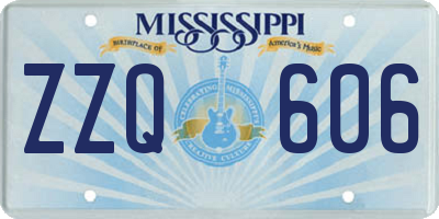 MS license plate ZZQ606