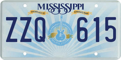 MS license plate ZZQ615