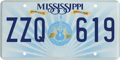 MS license plate ZZQ619
