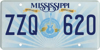 MS license plate ZZQ620