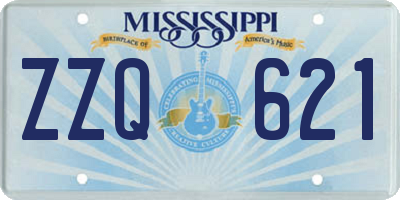 MS license plate ZZQ621