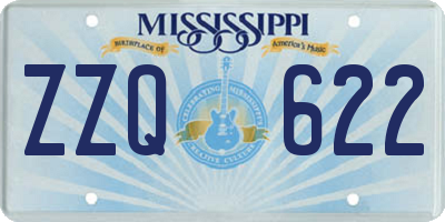 MS license plate ZZQ622