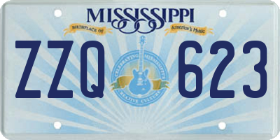 MS license plate ZZQ623