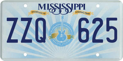 MS license plate ZZQ625