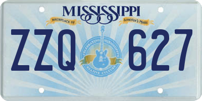 MS license plate ZZQ627