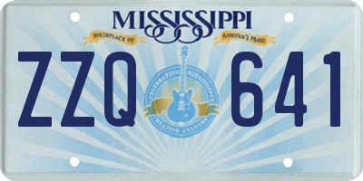 MS license plate ZZQ641