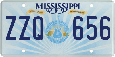 MS license plate ZZQ656