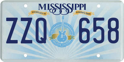 MS license plate ZZQ658