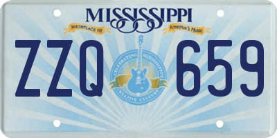 MS license plate ZZQ659