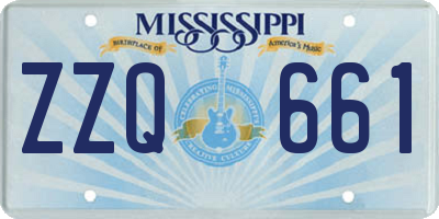 MS license plate ZZQ661